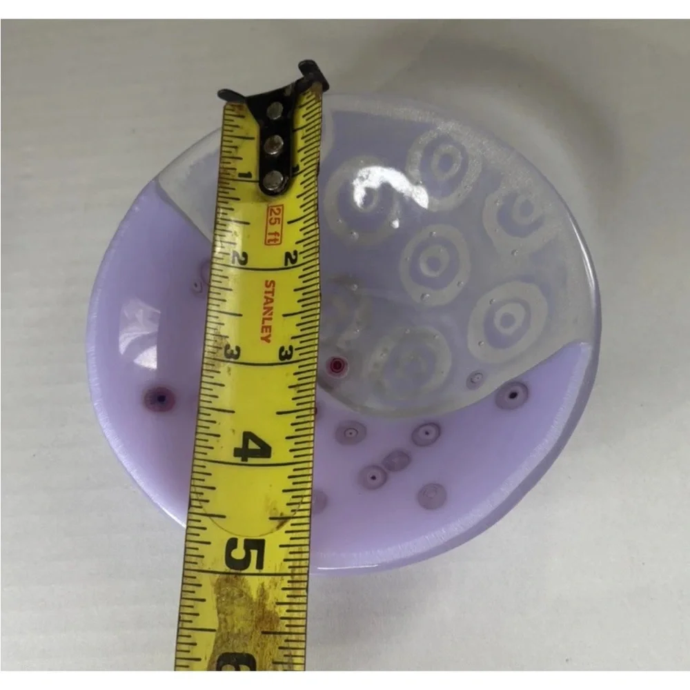 Artistic Lavender Millefiori Glass Trinket Dish